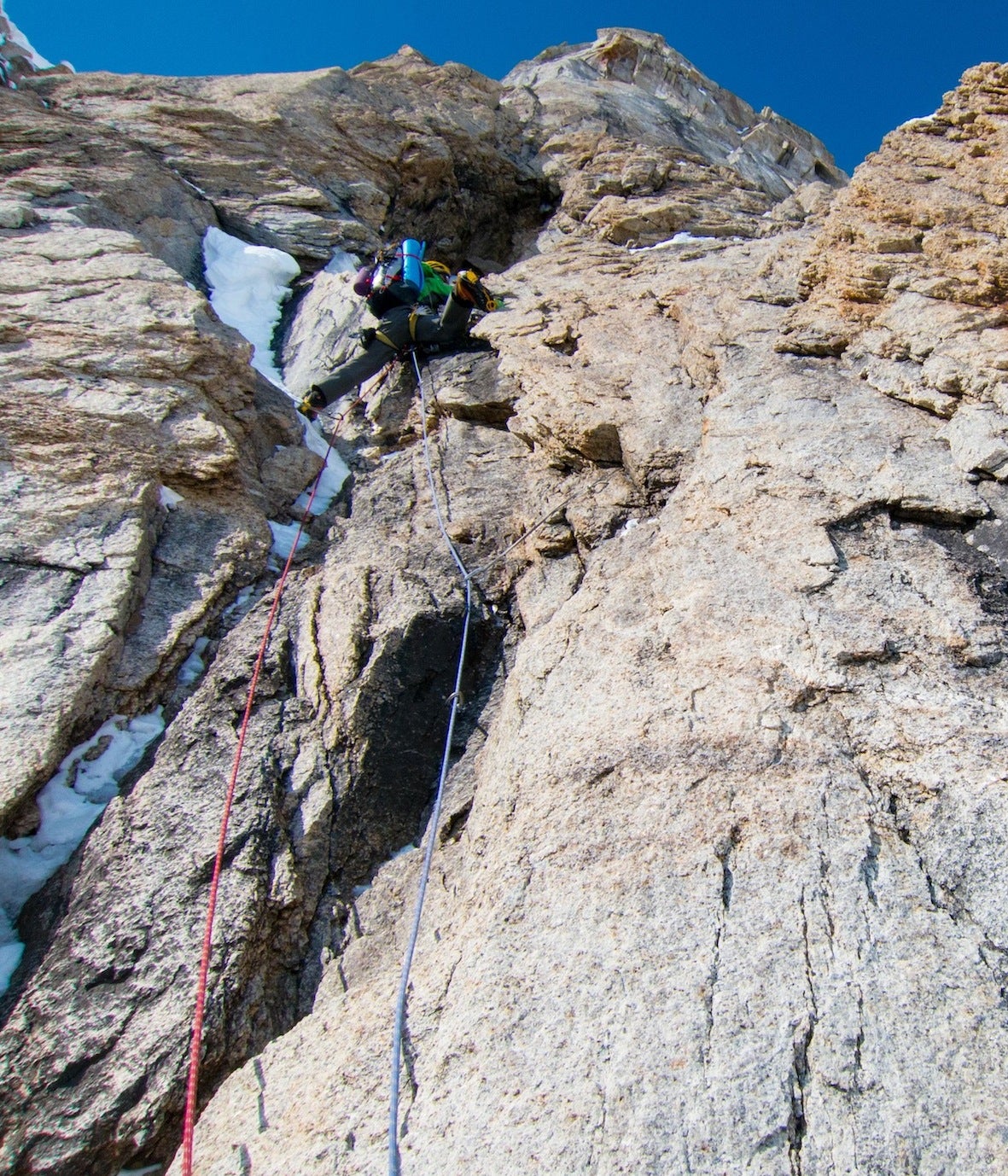 Micah Gentry equips Junk Punch,/i> (5.12b) at the Mighty Hopper Wall. No ARI gear for this climb—it was a new route. Photo by Mathew Gant