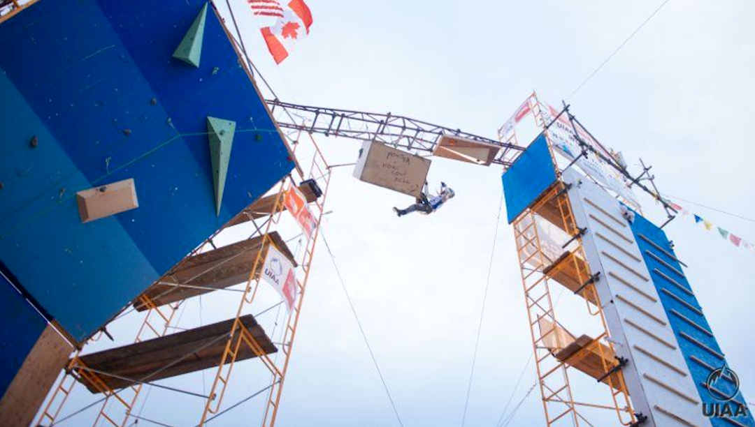 Chris Tatum climbing being belayed by Clay Usinger on the ULTRA classic last pitch of Moby Dick — a 100