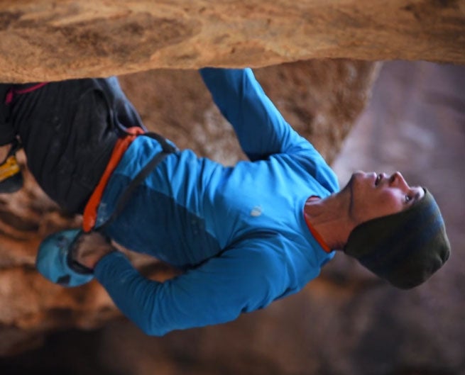 DG on the first ascent of the The Island. Photo by Stephan Denys. Download a 2000 px version of this image.
