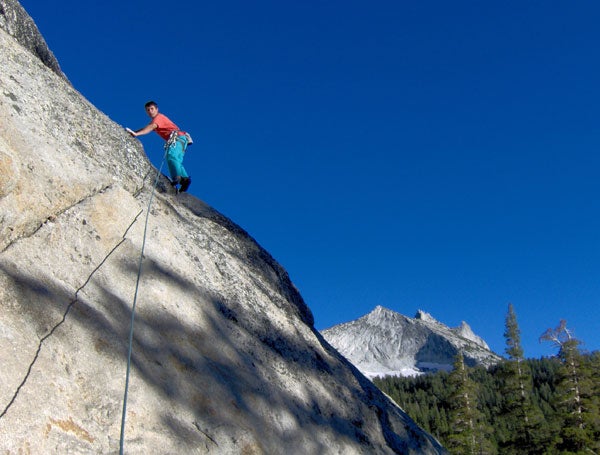 Raphael Slawinski leads the Victoria’s Secret Deviation (M7++) on the Stanley Headwall. Two days of attempts and three whippers went into the first ascent. Photo by Wiktor Skupinski / www.latitudephotography.com.