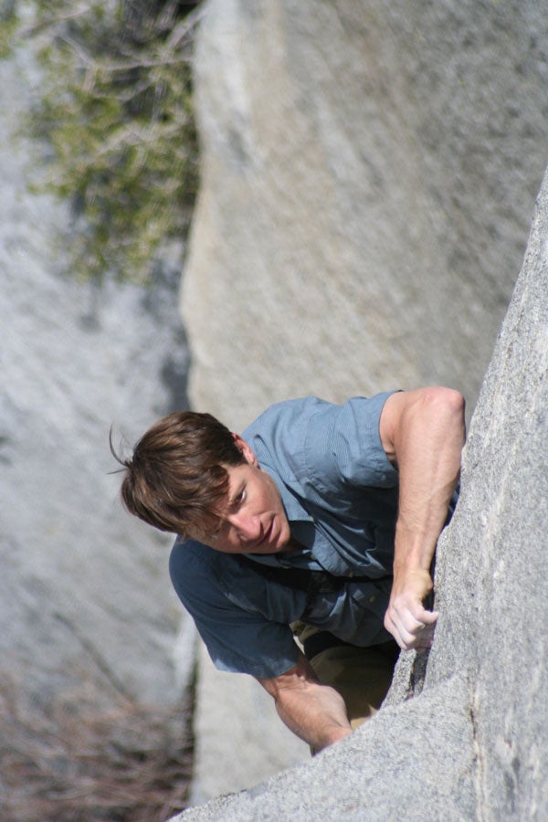 Peter Herold stretching out on Ninna Nanna per Martina (6a+). Photos by Bruce Willey — brucewilley.com