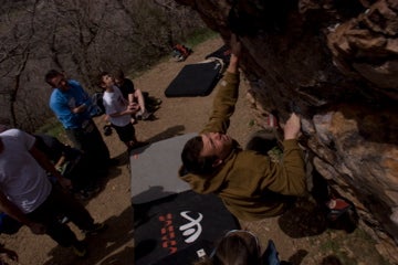 Day 9: Sorkin runs it way out on The Pocket Princess (5.9+ R). Photo by Mikey Schaefer / mikeyschaeferphotography.com