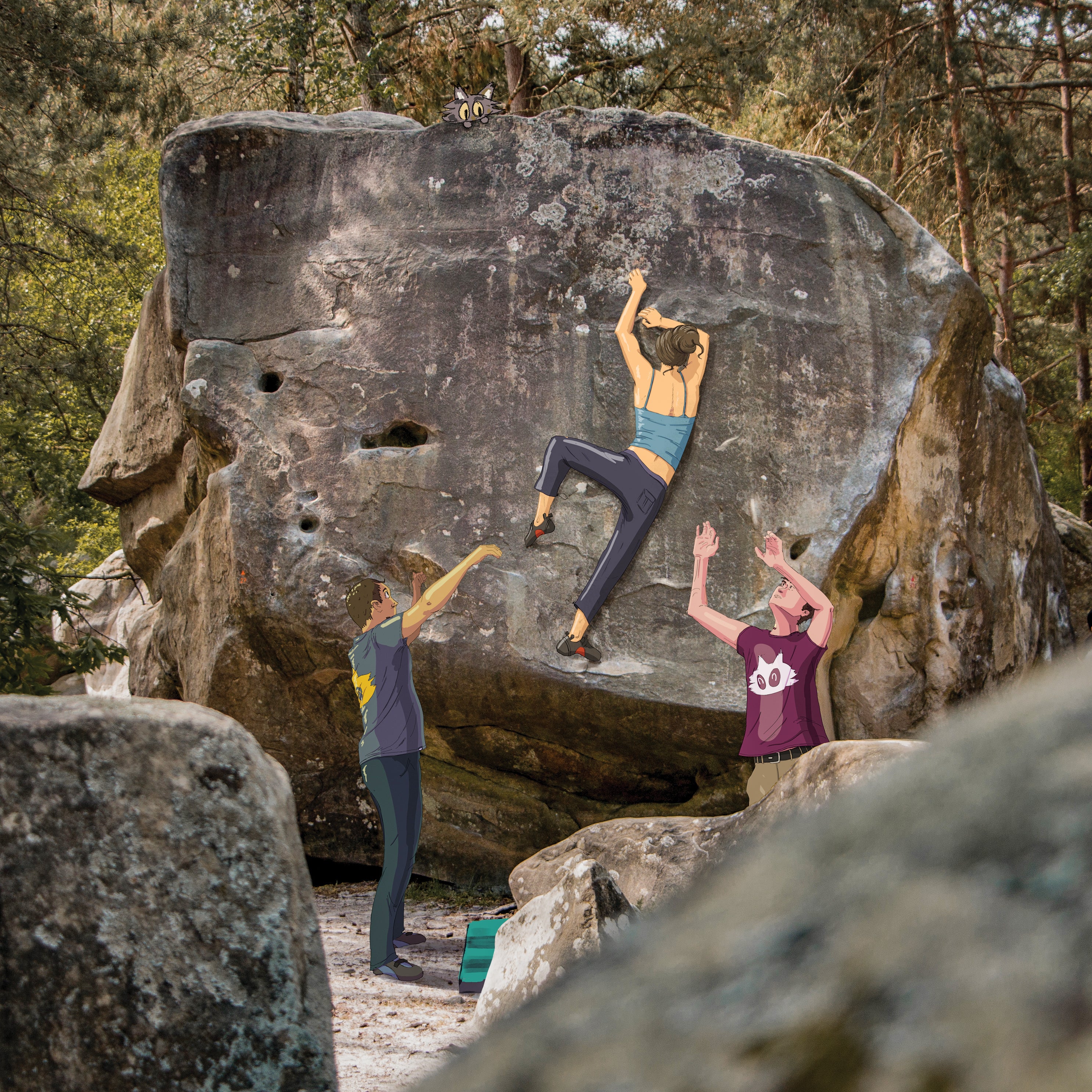 Trying to remember some crack technique on Popular Science (5.9+) at Sandrock, Alabama. Photo by Steve Lineberry / erica.thelineberrys.com