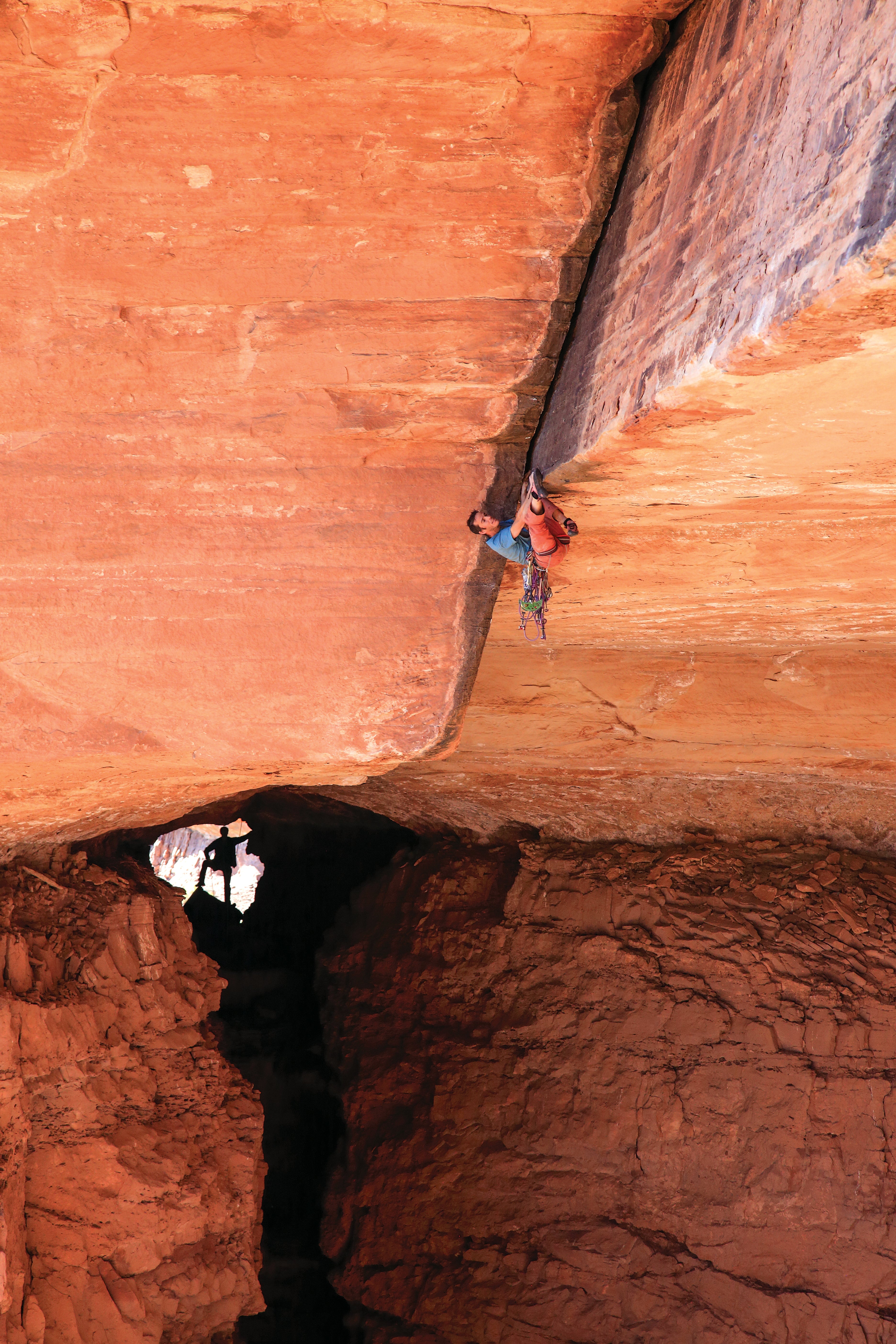 Alvaro sends an offwidth at Tollhouse Rock that confounded Sarah Jane. Photo by Sarah Jane Alexander