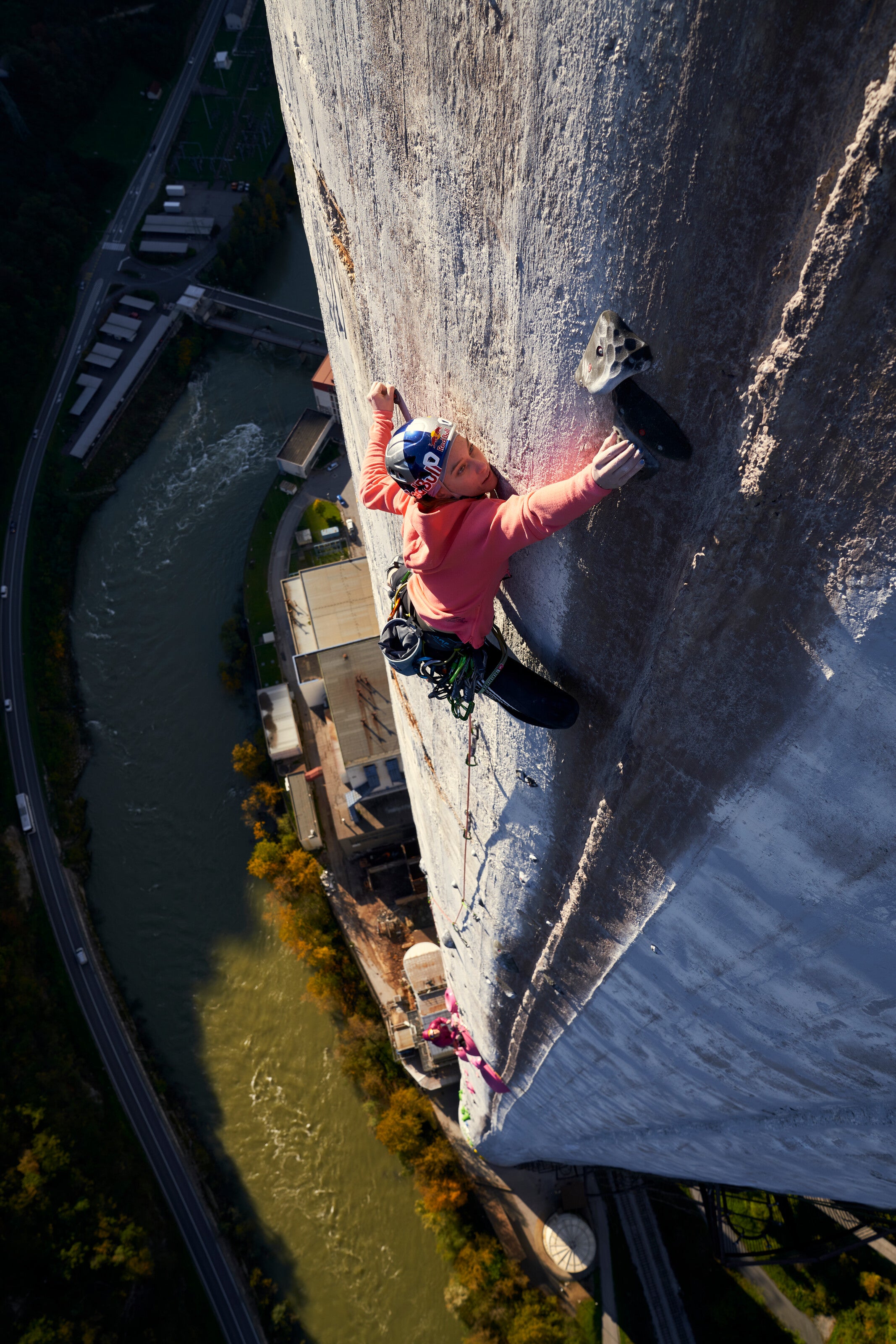 International businessman Devin Page tries hard on Xavier (5.12c), Clarence Cove. Photo: Andrew Burr