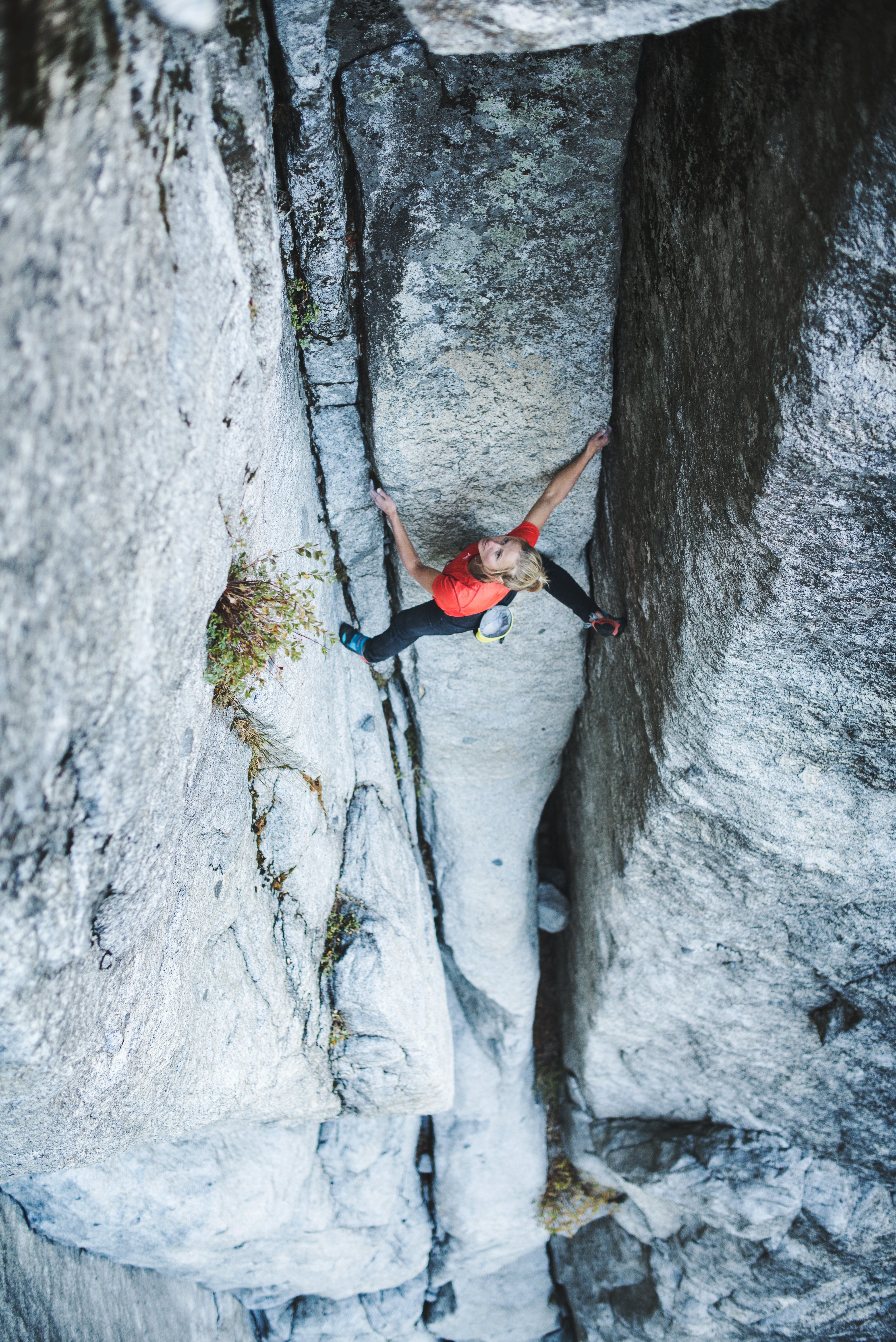 Damn—only one more wide-hands piece on my rack?! Brittany Griffith ponders her mistake. Photo by Andrew Burr