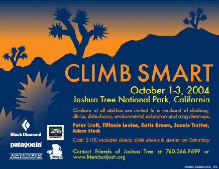 "Climb Smart 2004 &ndash; Rock Climbing, Clinics, Clean-ups and Camping"