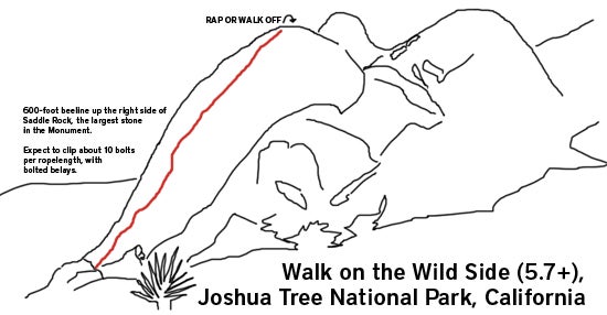 <i>Walk on the Wild Side</i> (5.7+), Jo Walk on the Wild Side (5.7+), Joshua Tree National Park, California