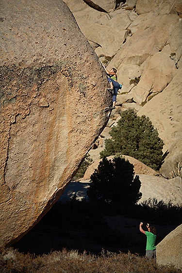 Lisa Rands turning the corner on This S Lisa Rands turning the corner on This Side of Paradise, near Bishop, California.