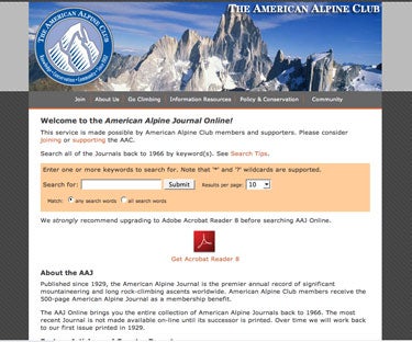 The American Alpine Club Releases the A The American Alpine Club Releases the American Alpine Journal Online