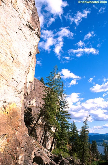 Brent Nixon, Acid Test 5.12a, Great Whi Brent Nixon, Acid Test 5.12a, Great White Wall, Skaha Bluffs, BC.