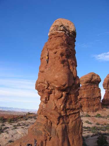 John Dicuollo on Owl Rock, Arches Natio John Dicuollo on Owl Rock, Arches National Park.