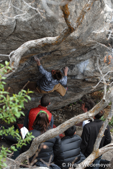 Ethan Pringle flashing Bully, Little Co Ethan Pringle flashing Bully, Little Cottonwood Canyon, Utah.