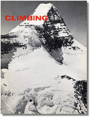 Mt. Robson's Emperor Face, with the app Mt. Robson's Emperor Face, with the approximate start to the new House-Haley Route marked.