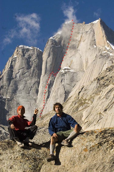 Jonny Copp and Micah Dash climbed the S Jonny Copp and Micah Dash climbed the Shafat Fortress in four days, including two storm days.