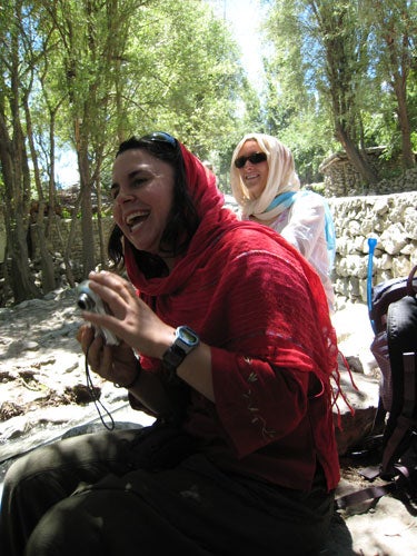 Luisa Giles (front) and Sarah Hart in K Luisa Giles (front) and Sarah Hart in Kaplu, Baltistan.