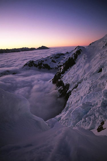 Dave Manning’s line on the Caroli Dave Manning’s line on the Caroline Face of Aoraki/Mt. Cook in New Zealand. Photo by Dave Manning, courtesy of Mountainz.co.nz.