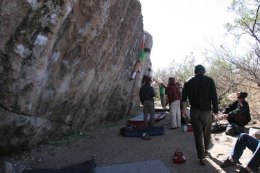 Hueco's Mushroom Boulder Closed Hueco's Mushroom Boulder Closed