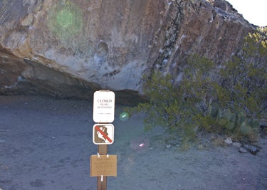 Hueco's Mushroom Boulder Closed Hueco's Mushroom Boulder Closed