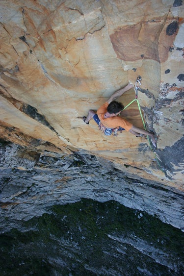 Dave Birkett leads the fifth pitch (5.1 Dave Birkett leads the fifth pitch (5.12c) of Newborn in South Africa. Birkett, famous for his headpoints in the English Lakes District, is married…