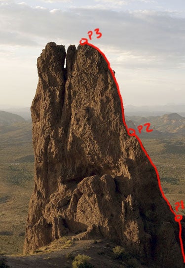 Razor's Edge (II 5.6) The Hand, Superst Razor's Edge (II 5.6) The Hand, Superstition Mountains, Arizona