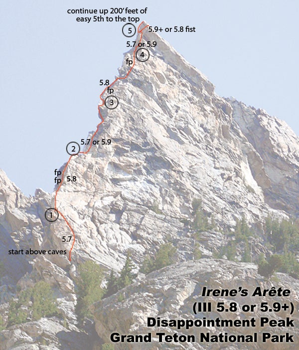 Irene’s Arête (III 5.8 or 5.9+) - Disap Irene’s Arête (III 5.8 or 5.9+) - Disappointment Peak, Wyoming