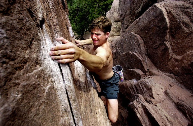 Zack Martin bouldering. Courtesy of Joh Zack Martin bouldering. Courtesy of John Parsons.