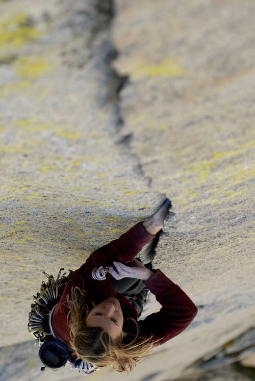 Arend cruising sweet, 5.10 hands after Arend cruising sweet, 5.10 hands after the tips crux on Atlantis (5.11c). Photo by James Q Martin / jamesqmartin.com