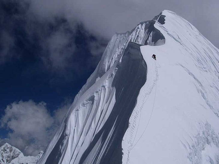 Puryear on a mellow section of the ridg Puryear on a mellow section of the ridge crest. Photo by David Gottlieb
