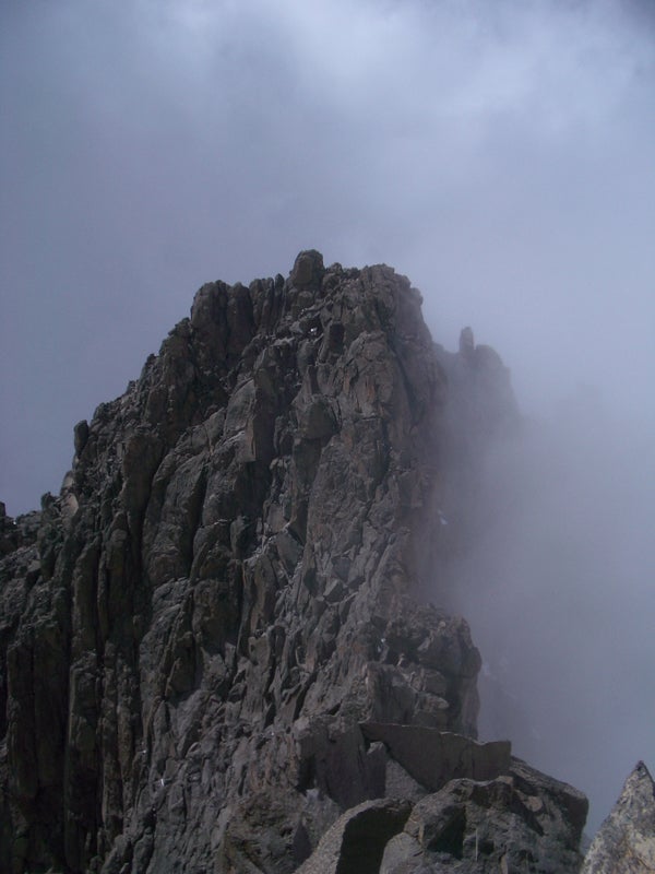 The Gate of the Mists and Batian seen f The Gate of the Mists and Batian seen from the summit of the Nelion. Felix Berg / Summitclimb.de