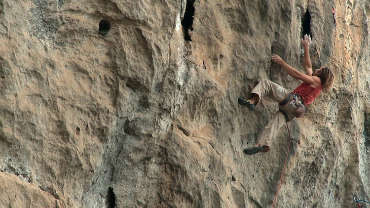 Chris Sharma climbing in Yangshuo, Chin Chris Sharma climbing in Yangshuo, China. Photo by Mike Call / Momentumvm.com.