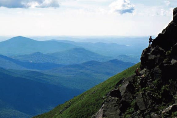 Unknown climbers on a summer ascent of Unknown climbers on a summer ascent of the Northeast Ridge of the Pinnacle (III 5.7), Huntington Ravine, New Hampshire. Photo by Brian Post