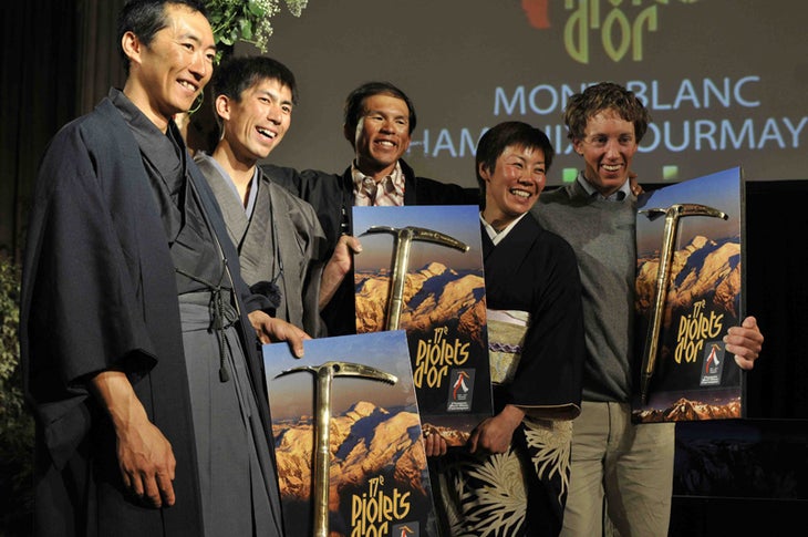 From left: Kazuaki Amano, Yusuke Sato, From left: Kazuaki Amano, Yusuke Sato, Kazuye Hiraide, Kei Taniguchi, and Simon Anthamatten. Photo by Pascal Tournaire.