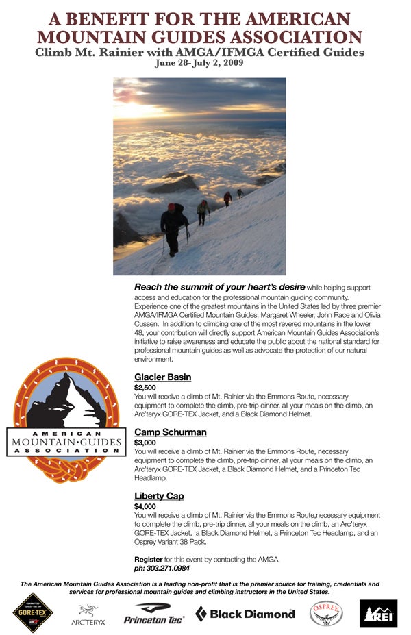 A Benefit for the American Mountain Guides Association Climb Mt