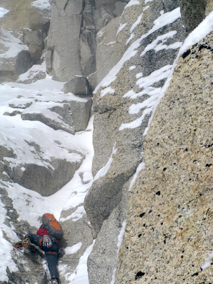 Graham Zimmerman leading in the mixed d Graham Zimmerman leading in the mixed dihedrals left of the Tower. Photo by Mark Allen