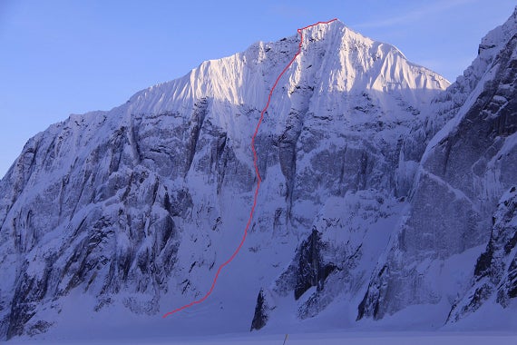 The Japanese line on the north face of The Japanese line on the north face of Mt. Church in the Ruth Gorge. Their route followed the first half of Amazing Grace, a climb established last…
