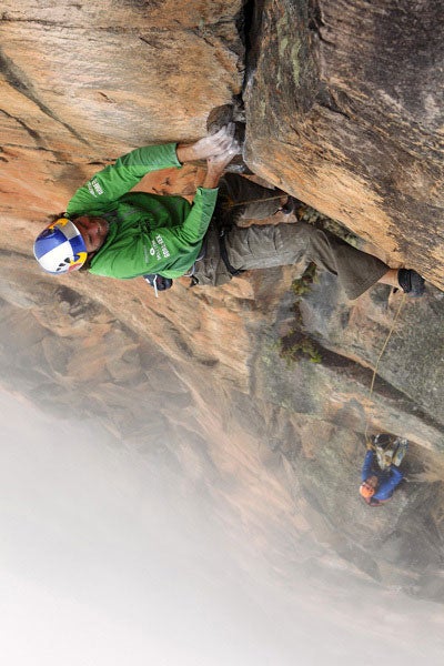 Stefan Glowacz on Behind the Rainbow. P Stefan Glowacz on Behind the Rainbow. Photo by Klaus Fengler