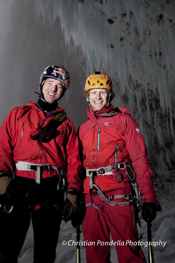 Gadd (left) and Emmett below Spray On. Gadd (left) and Emmett below Spray On. Photo by Christian Pondella