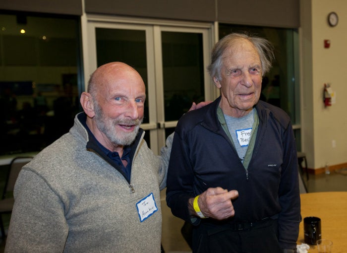 Tom Hornbein and Fred Beckey. Photo by Tom Hornbein and Fred Beckey. Photo by John Scurlock