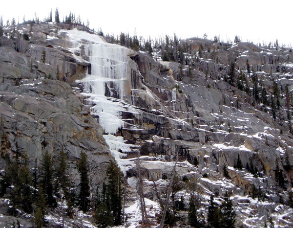 The three-pitch, 500-foot line of Golde The three-pitch, 500-foot line of Golden Tears. Photo by Becca Roseberry