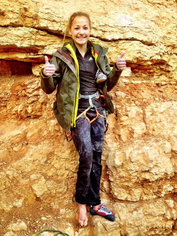 "Sasha DiGiulian after her send of Era B" | Climbing