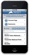 Mountain Project iPhone App Mountain Project iPhone App