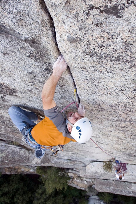 15_5780.jpg Like Henry Barber, only with cams, sticky rubber, and a helmet. Butterballs, Yosemite. Photo by Marshall Burke / www.stanford.edu/~mburke