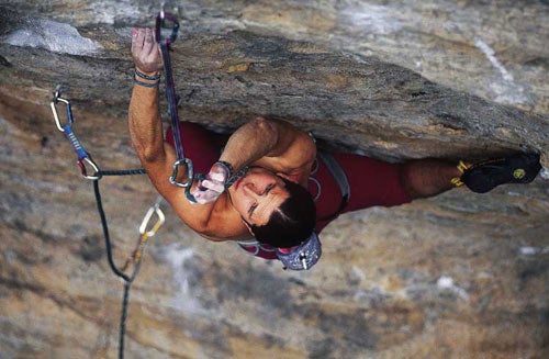 208- Michael Myers_2178.jpg Saxon Johns clinging to something Better Than Life (5.14b), Blue Mountains, Australia © Photo by Michael Myers