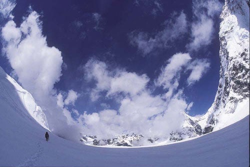 214- Jared Ogden_2189.jpg Mark Synnott at 18,000 feet, below the north face of Jannu, Nepal © Photo by Jared Ogden