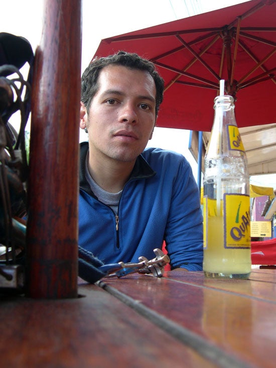 another-local_2786.jpg Bogotá’s one of the strongest sport climbers in Suesca. He’s put some very hard new lines including ¨El Ocaso de Los ídolos¨, 5.12d.