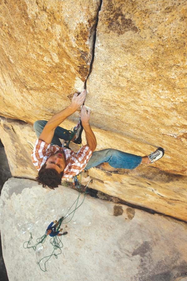 Burr2010_9 1_1146.jpg Sonnie Trotter feels no pain on the second lead ascent of Mike Paul's Stingray (5.14a), Joshua Tree National Park, California. From Climbing no. 288…