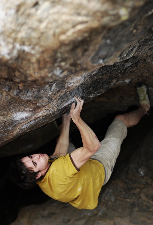 CO-13_2253.jpg Tom Newman having a session in Riddles in the Park, Upper Chaos Canyon, RMNP