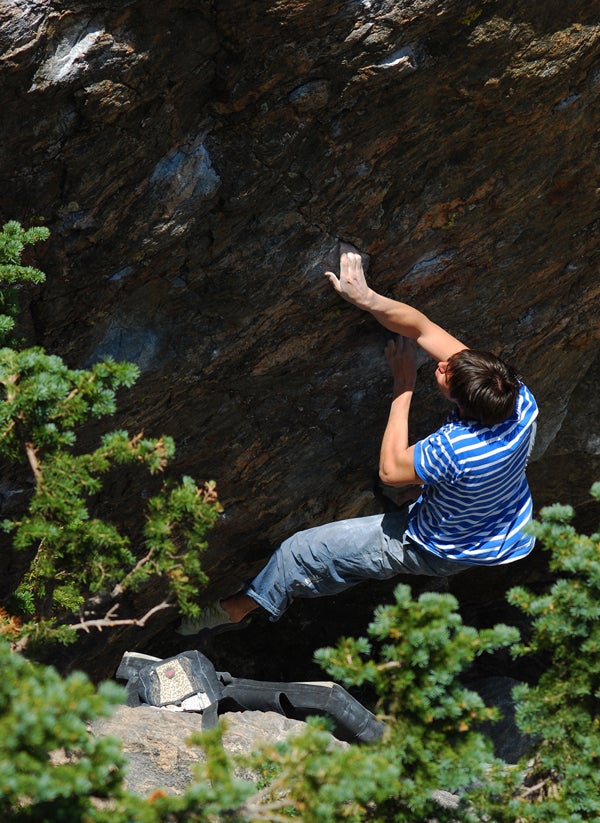 CO-17_2257.jpg Tom Newman climbs the classic Marble, Lower Chaos Canyon, RMNP