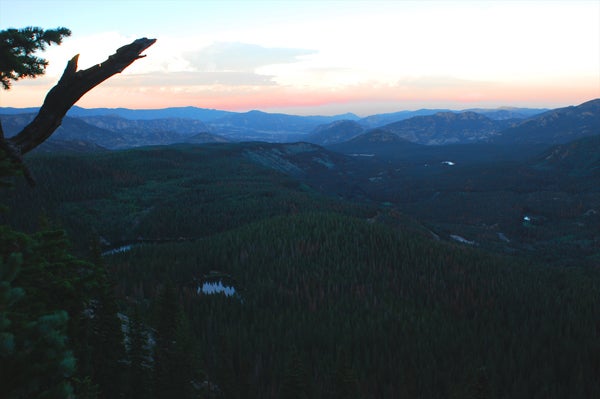 CO-6_2264.jpg Sunset on the descent from Lower Chaos Canyon, RMNP